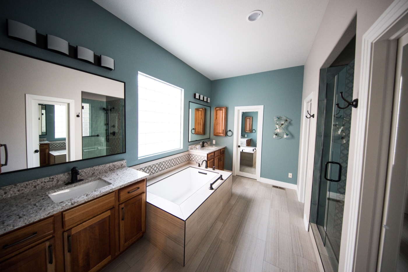 Spotless primary bathroom after a Deep Cleaning service